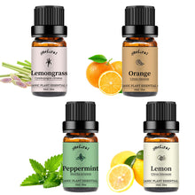 Load image into Gallery viewer, 4 Pack Essential Oils Set(Orange Lemon Peppermint Lemongrass)