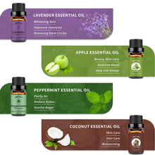 Load image into Gallery viewer, 8 Pack Essential Oils Set(Chamomile Orange Peppermint Apple Lavender Coconut Lemongrass Eucalyptus )