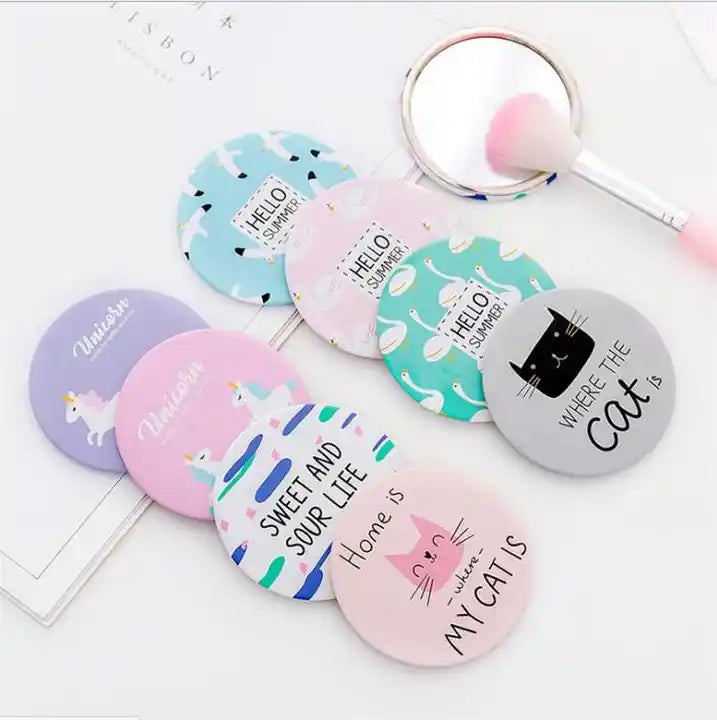 Single Side Round Mini Pocket Mirror for Makeup