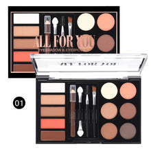 Load image into Gallery viewer, Makeup Kit for Girls Eyeshadow and Brow Kit Nude Pigment Eyeshadow Palette with Brushes Cosmetic Set
