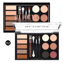 Load image into Gallery viewer, Makeup Kit for Girls Eyeshadow and Brow Kit Nude Pigment Eyeshadow Palette with Brushes Cosmetic Set
