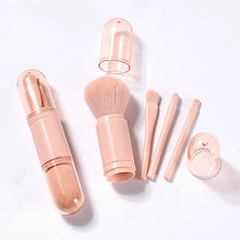 Load image into Gallery viewer, Professional 4 in one PCS Pink green Makeup Brushes With Travel Portable Bag Cosmetic Brush Set
