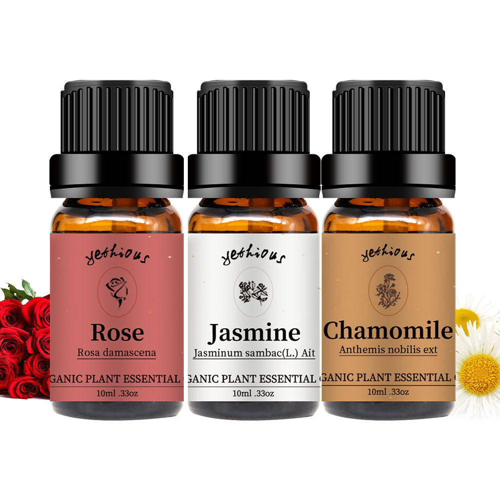 Rose Jasmine Chamomile Essential Oil Set