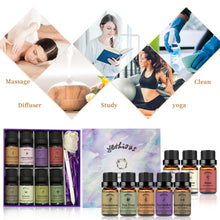 Load image into Gallery viewer, 8 Pack Essential Oils Set(Sandalwood Lavender Lemon Rose Chamomile Tea Tree Cinnamon Lemongrass)
